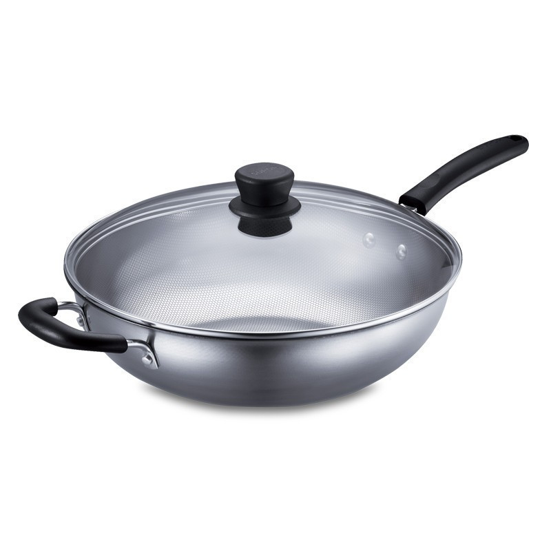 苏泊尔(supor)真不锈健康炒锅铁锅34cm炒菜锅 34cm