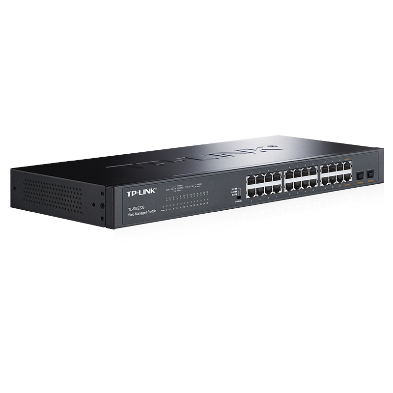 普联(TP-LINK) TL-SG2226 24口全千兆Web网管交换机+2个千兆SFP端口