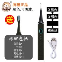胖猫清洁牙结石去除器家用超声波洁牙器烟渍洗牙机电动牙刷牙神器 洁牙神器丨收藏丨优先发货 基础黑丨配尖头+刷头