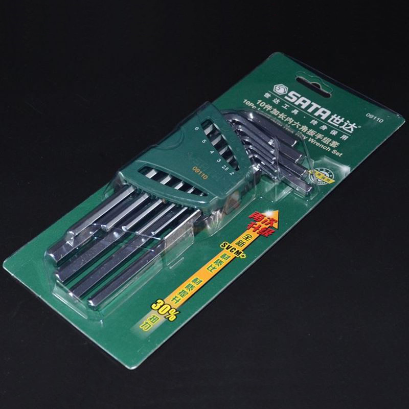 世达10件加长内六角扳手组套10MMSA09110