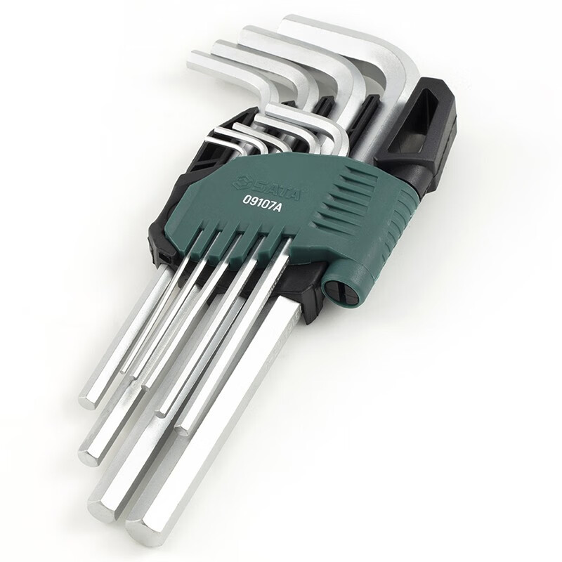 扳手 世达/SATA 09107A 内六角扳手套装 铬钒合金钢 9高清大图