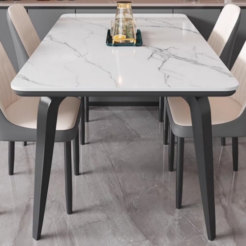 伟樽岩板餐桌100*60*75cm+椅子*4套高清大图