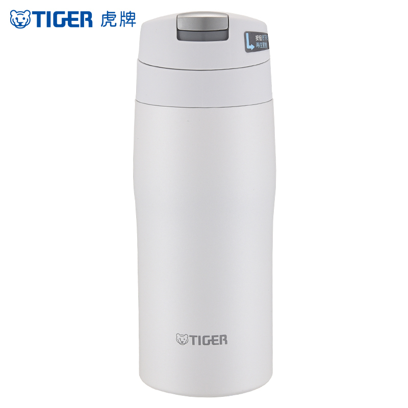 虎牌(Tiger)保温杯原装进口超轻保冷杯304不锈钢单手易开自动落锁MJE-A036 360ML