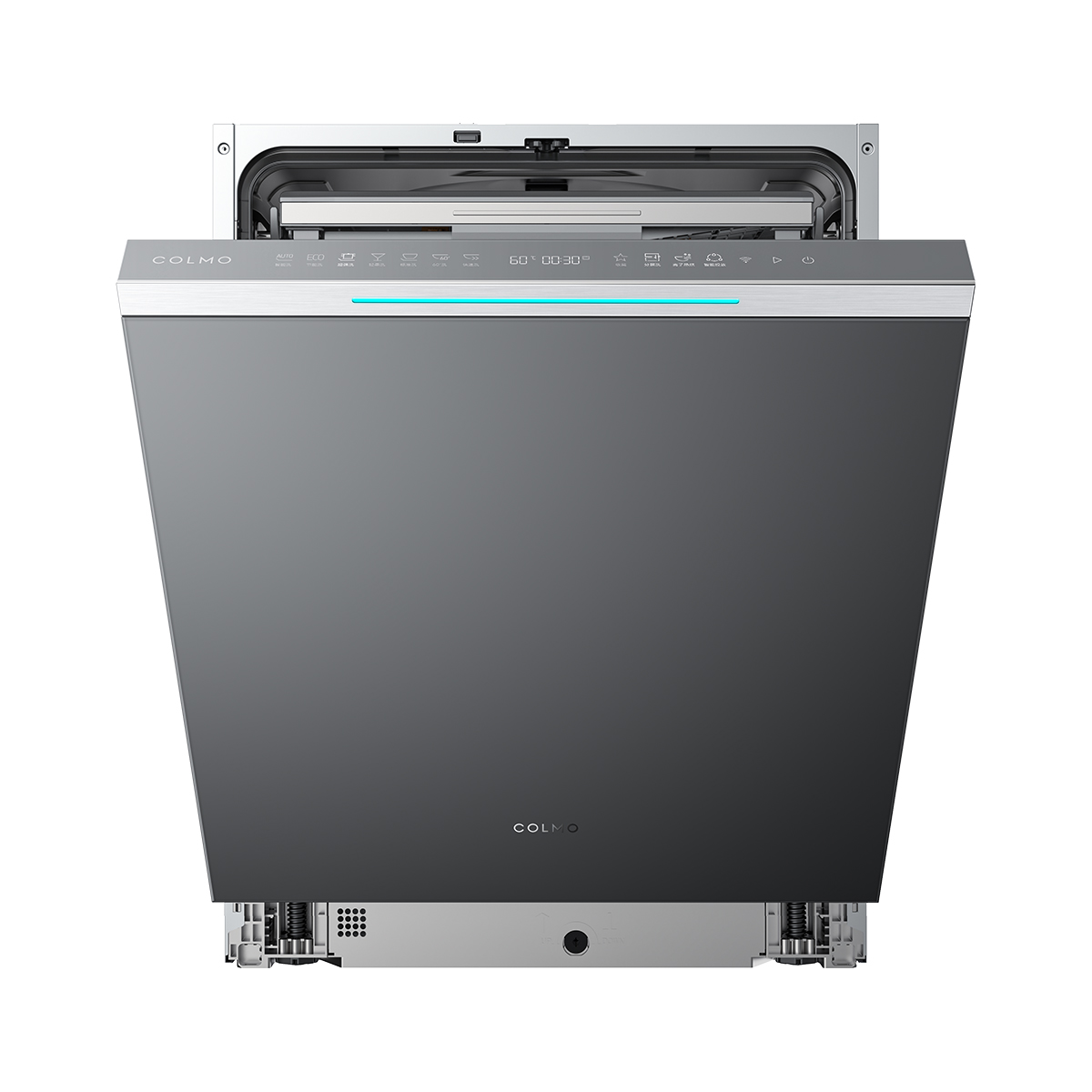 COLMO洗碗机CDG16QA83K 量子灰 升降碗篮 敲击开门 智能投放 168H鲜存 双轴铰链 微缝嵌入 智能联网高清大图