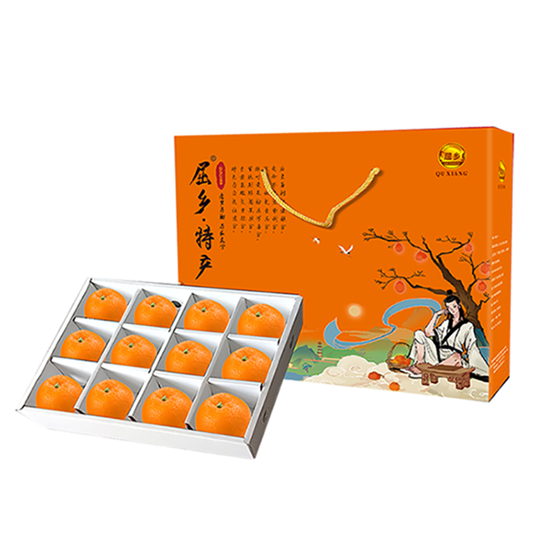 湖北秭归伦晚正宗脐橙不怕晚甜橙新鲜水果当季水果手剥橙产地直发12枚礼盒特级果高清大图