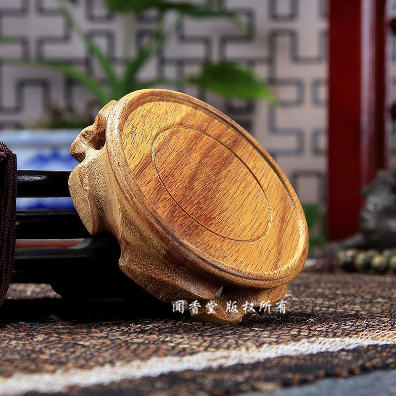 家柏饰(CORATED)圆茶壶垫紫砂壶茶壶底座茶托茶壶拖木垫茶具茶道配件摆件壶座高清大图