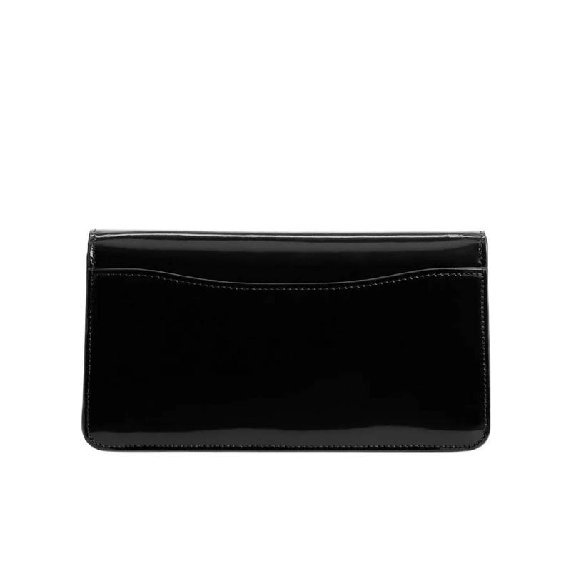 COACH 蔻驰(COACH)女士小容量时尚皮质单肩包金属徽标按扣链式设计日常