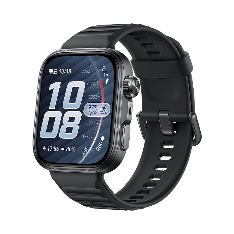 HUAWEI WATCH FIT 5 Pro NKI-B29 雅丹黑 黑色铝合金表壳 黑色氟橡胶表带