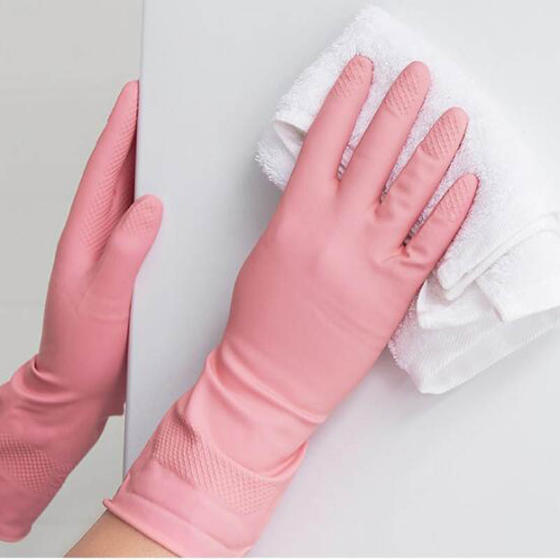 女式家用夏天薄款厨房洗碗手套洗衣服家务清洁乳胶手套