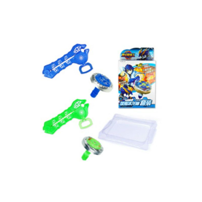 发光旋转转盘魔幻小陀螺玩具儿童手转塑料手柄七彩手拉绳冰神龙2陀螺2