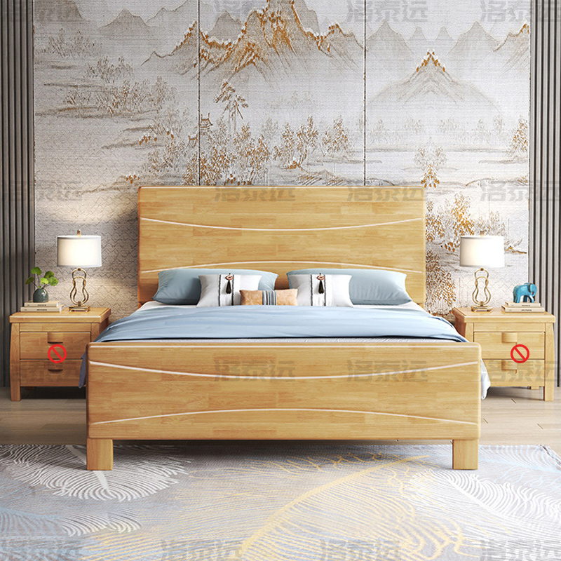 洛泰远 LTY4022927 榉木色实木床1.2米单人床高清大图