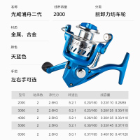 浦舟二代鱼线轮纺车轮海钓路亚抛竿矶钓竿轮左右手互换