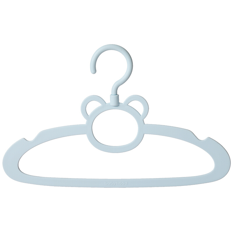 世纪宝贝(babyhood) 小熊衣架宝宝防滑衣架 五个装BH-724 天蓝色