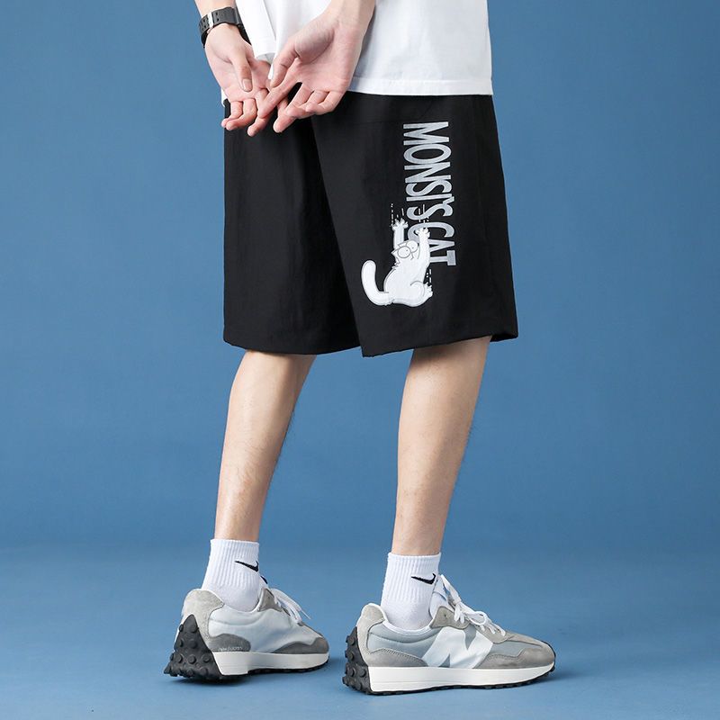 真维斯夏季薄款短裤男休闲学生百搭运动裤宽松直筒外穿中裤五分裤