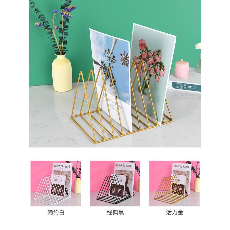 书架桌面办公室铁艺置物架学生书房桌上杂志收纳架创意简易小书架