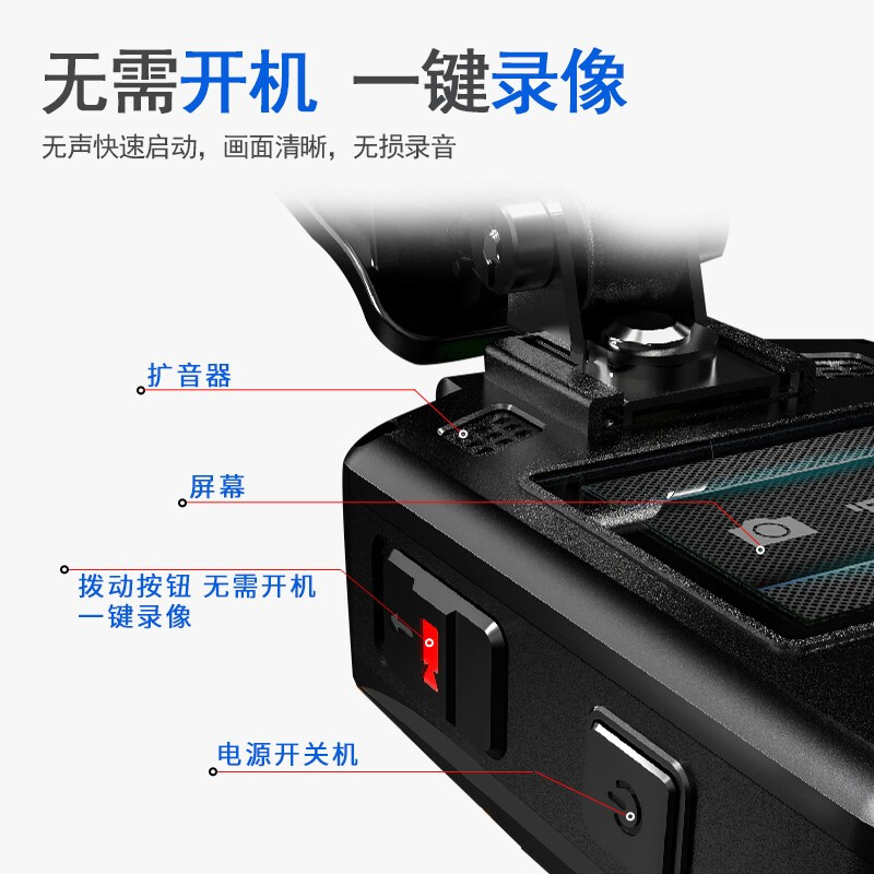 飞利浦VTR-8101执法记录仪高清夜视防爆随身现场执法仪便携式3400万视频超长续航 VTR8101+256G内存高清大图