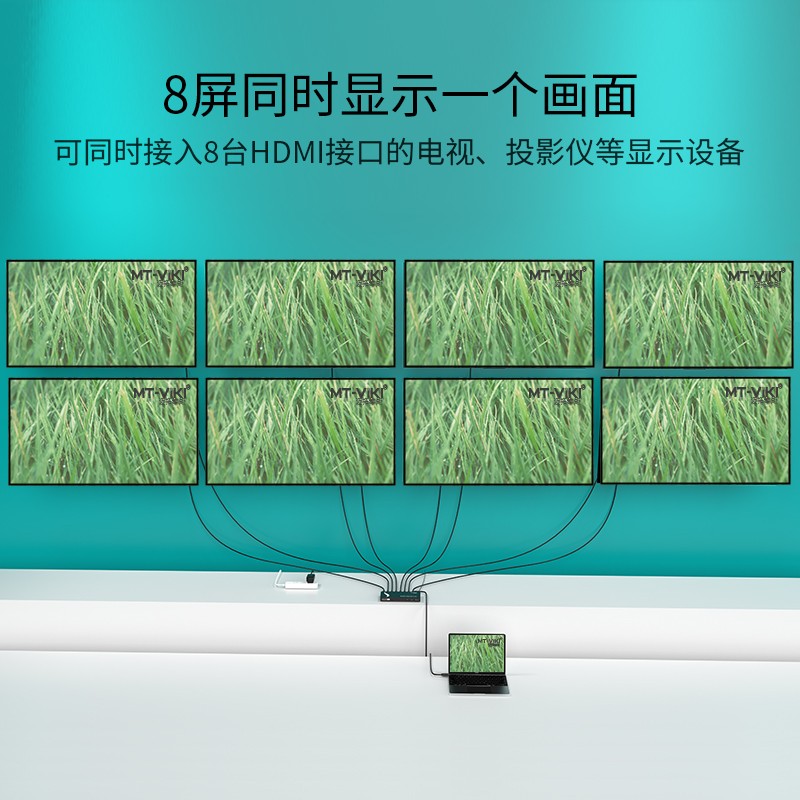 迈拓维矩MT-SP108M hdmi分配器1进8出3D高清4K音视频一分八分支频器高清大图