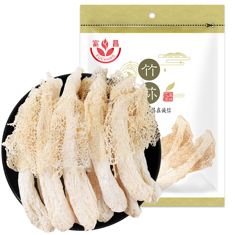 富昌竹荪30g 袋装特产山菌菇长裙菌竹笙干货竹荪 菌菇汤高清大图