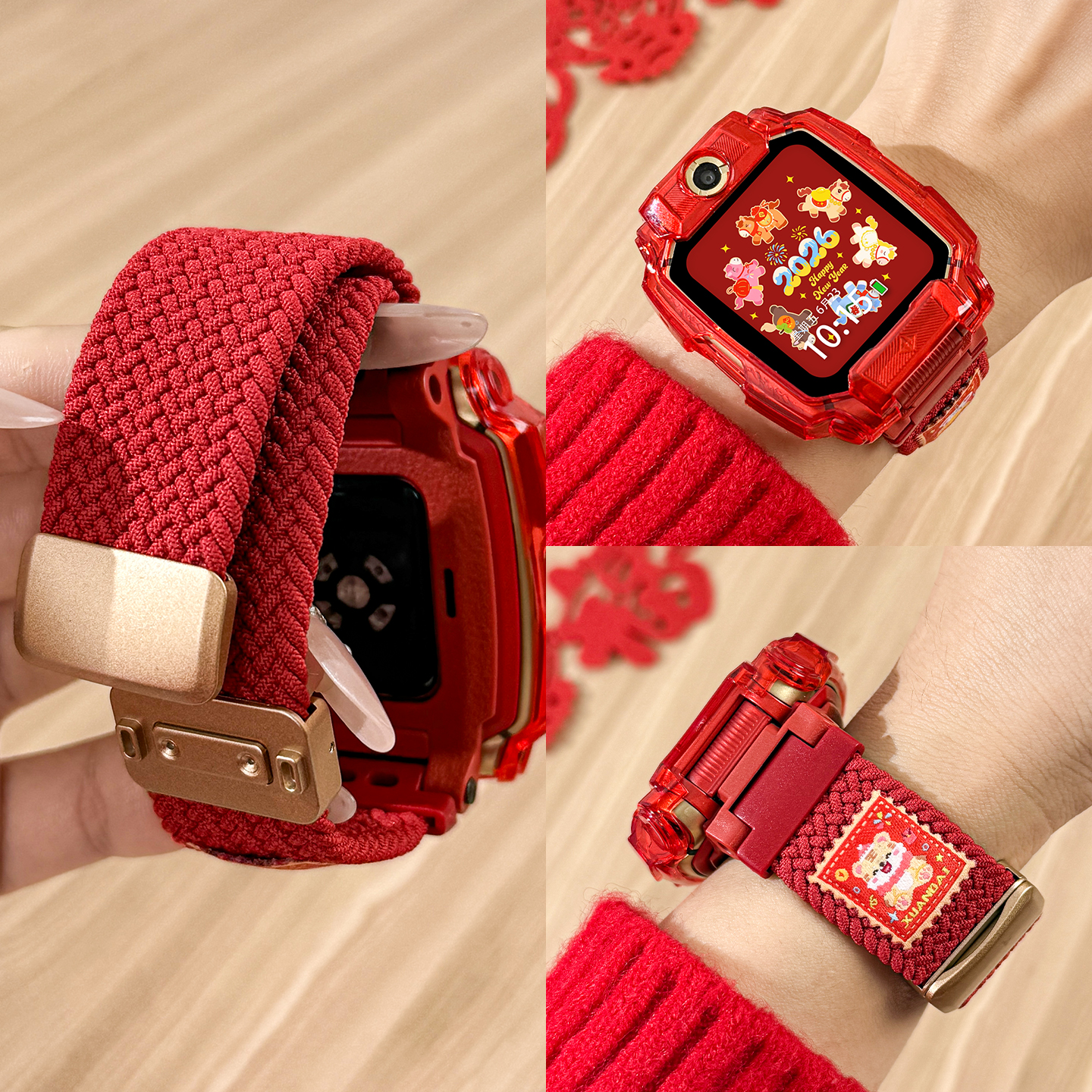 猫咪毛绒挂脖套适用小天才Z11电话手表表带3139B 虎虎生威 11