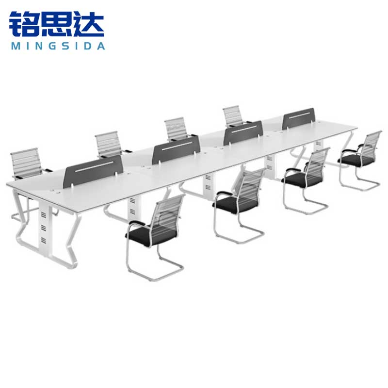铭思达屏风办公桌八人位含椅套