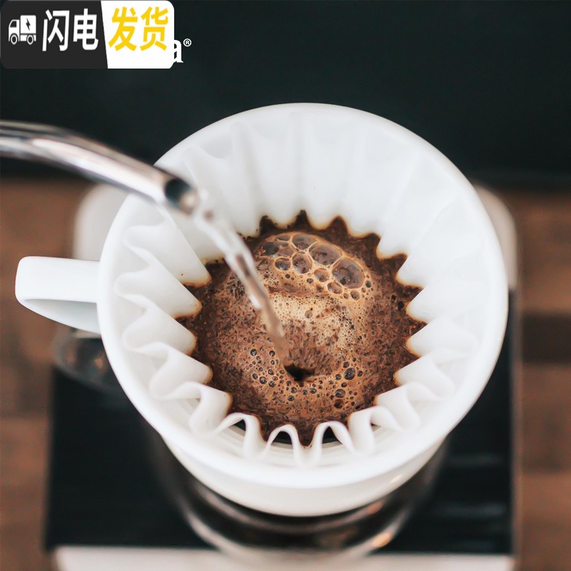 三维工匠蛋糕型手冲咖啡滤纸滴滤式波浪型过滤咖啡纸bonavita 2~4人份#4量贩包/100片咖啡器具高清大图