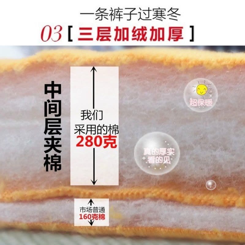 [促销]女童加绒打底裤加绒加棉加厚打底裤女童三层保暖棉裤中大童打底裤图片