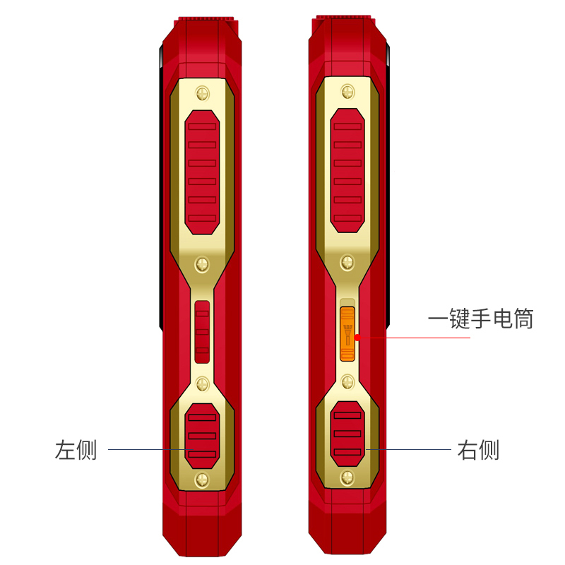 索爱(soaiy)T1全网通4G 中国红三防老人机超长待机双卡双待 直板学生功能备用机