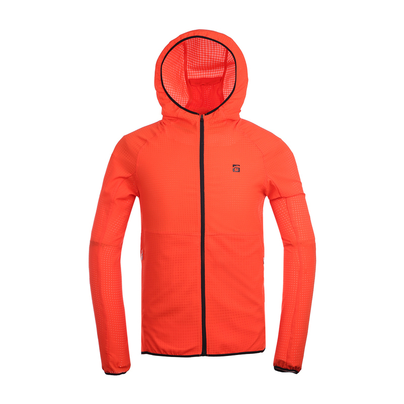 探路者户外运动跑步外套男连帽休闲衣春夏季户外男式吸汗导湿轻薄透气排汗快干跑步速干衣长袖外套男