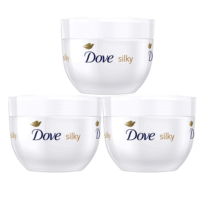 多芬 (dove) 丝滑柔顺身体乳大白碗温和身体润肤乳霜 300mlx3瓶