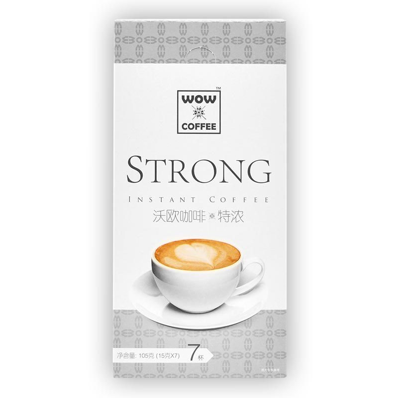 [苏宁超市]沃欧咖啡(WOW COFFEE) 特浓即溶咖啡105g(15g*7条) 速溶系列