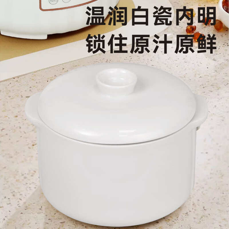 Abereve艾贝丽电炖盅ABL-DZ195 象牙白 1L高清大图
