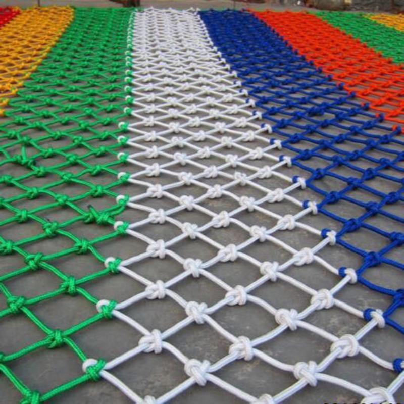 麻绳网格吊顶装饰网挂墙网楼梯防护网麻绳编织网子隔断网攀爬网绳4