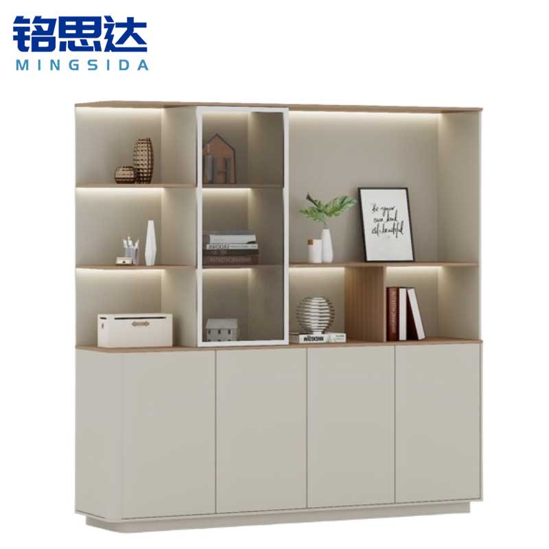 铭思达书柜展示柜四门台高清大图