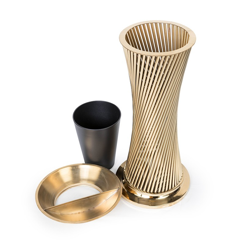 创世人 酒店垃圾桶烟灰缸不锈钢大堂立式室外带内桶走廊带烟灰缸商场果皮桶箱垃圾桶高清大图