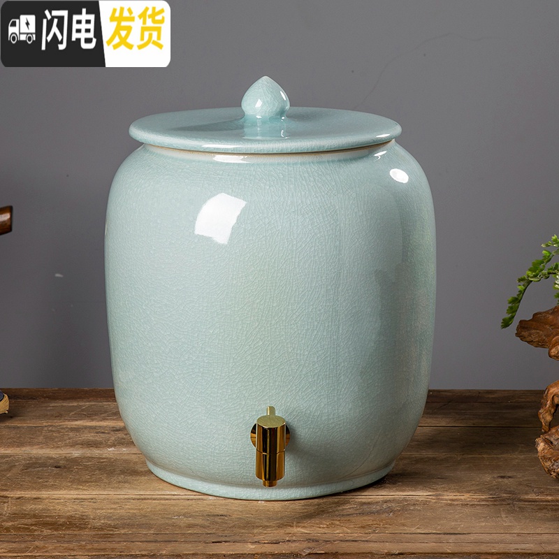 三维工匠景德镇陶瓷米桶米缸储米箱5kg10kg25kg带盖密封面桶箱家用茶叶罐收纳桶高清大图