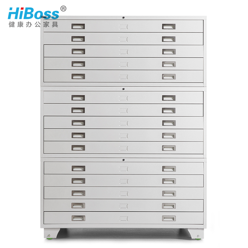 HiBoss钢制底图柜A0图办公柜纸柜工程图纸柜设计部图纸存放柜绘图柜存画柜高清大图