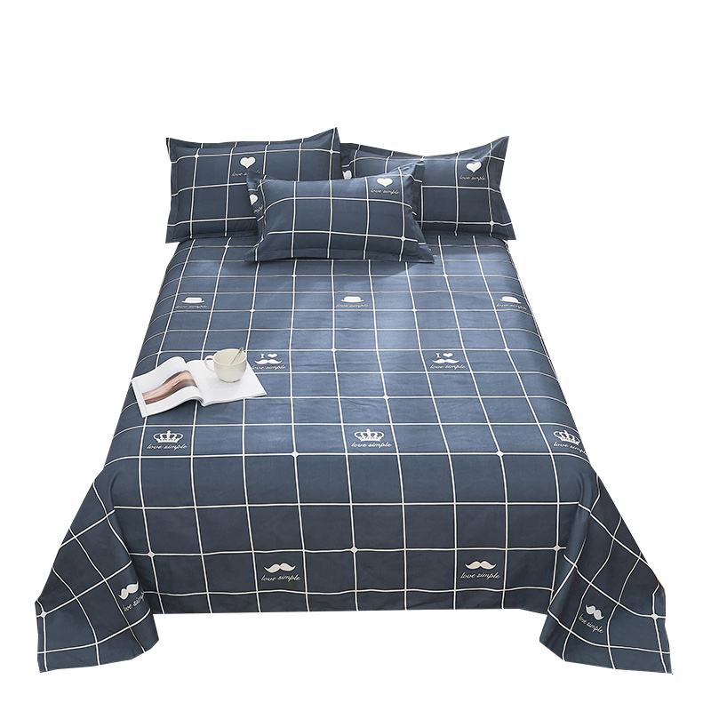 床单单件条纹格子学生单人床12米多规格双人18米床上用品