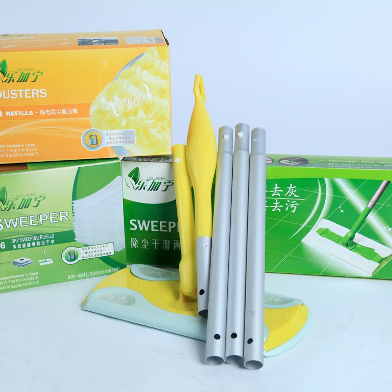 家柏饰(CORATED)同SWIFFER E 干+湿两用轻便拖把 静电除尘纸吸尘纸平板拖把