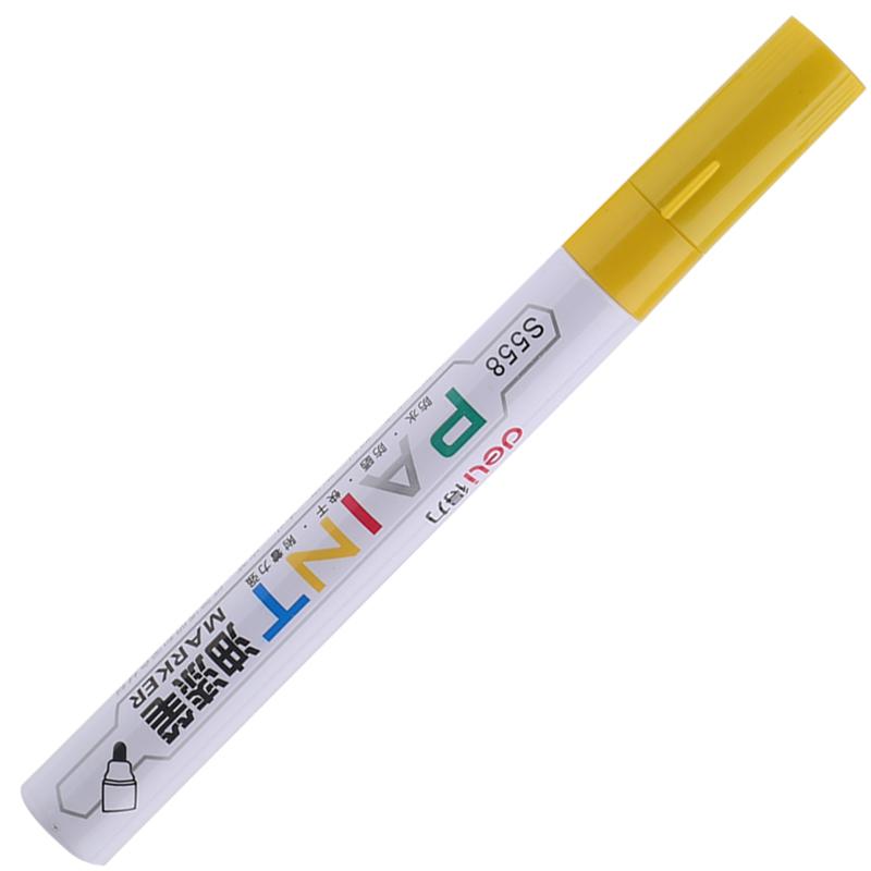 得力 油漆笔S558补漆笔记号笔轮胎笔签到笔相册涂鸦笔4只装