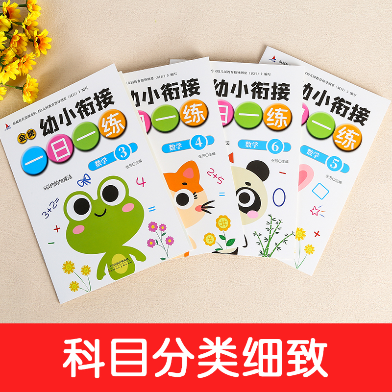 幼小衔接一日一练(全12册) [正版]幼小衔接一日一练全套12册适合学前班大班一年级入学准备小学拼音识字