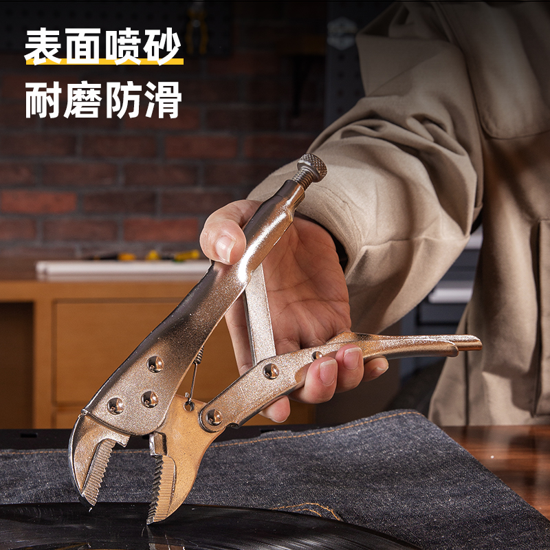 得力(deli)DL109010 直口大力钳10寸 银色 1把高清大图