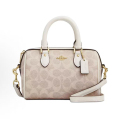 蔻驰（COACH）奢侈品 女士 中号单肩手提斜挎波士顿桶包PVC 卡其色F83607IME74 CW329-IMXDM