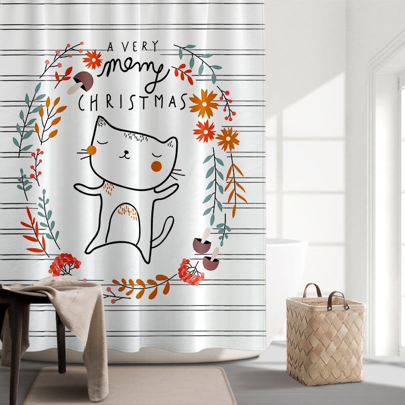 北欧风格浴帘浴室挂帘防水防霉隔断帘个性时尚洗手间干湿分离图片