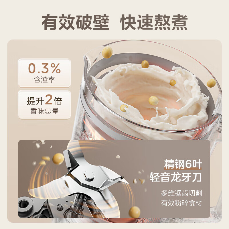 美的双体隔音破壁机MJ-PB13S69高清大图
