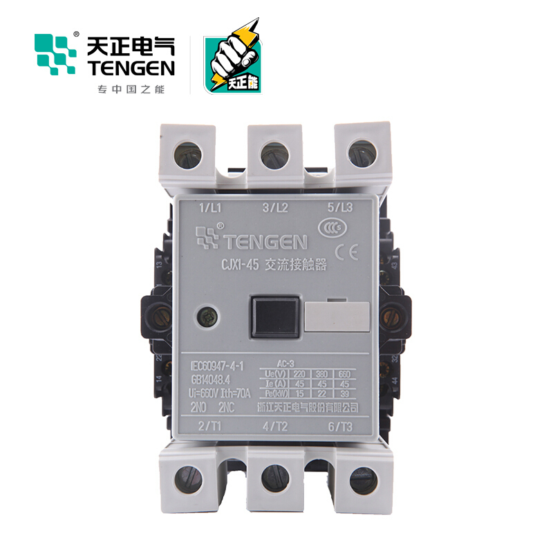天正电气CJX1-9/22 220V3NO 2NO+2NC 45A交流50/60Hz 3P 02010060060接触器