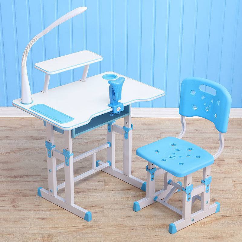 运输破损包补发儿童学习桌椅佩奇熊出没汪汪队床边练写字读书桌 带矫正器 X款式全图版-汪汪队-蓝色图片