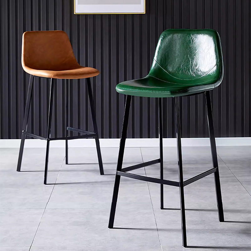 北欧轻奢吧台椅家用高脚凳现代简约酒吧椅子靠背椅网红ins前台椅 吧台凳(颜色可选) btd-1101 个高清大图