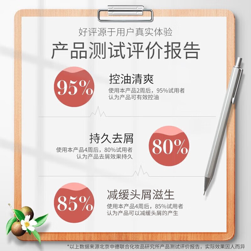 滋源茶籽水润去屑洗发水无硅油洗头水中干性535ml高清大图