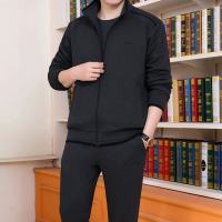 锋非凡 品牌中老年人男士运动套装春秋冬季爸爸装父亲装三件套休闲套装中年宽松加大码胖运动服外套男跑步晨练休闲运动卫衣3件套