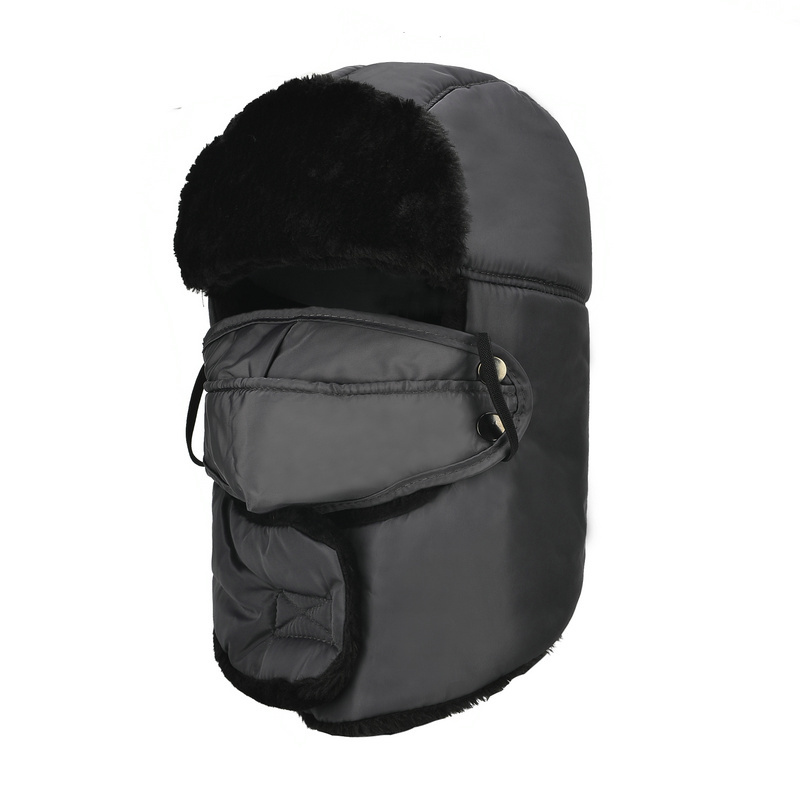 电动车挡风帽防寒冬季骑行男女抓绒口罩防风尘被保暖头套面罩围脖
